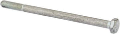 Made in USA - 1/4-28 UNF, 4" Length Under Head Hex Head Cap Screw - Partially Threaded, Grade 5 Steel, Zinc-Plated Finish, 7/16" Hex - Industrial Tool & Supply