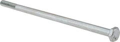 Value Collection - 1/4-20 UNC, 5-1/2" Length Under Head Hex Head Cap Screw - Partially Threaded, Grade 2 Steel, Zinc-Plated Finish, 7/16" Hex - Industrial Tool & Supply