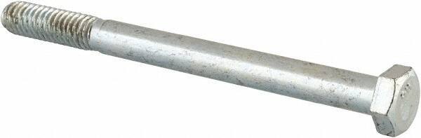 Value Collection - 5/16-18 UNC, 3-3/4" Length Under Head Hex Head Cap Screw - Partially Threaded, Grade 2 Steel, Zinc-Plated Finish, 1/2" Hex - Industrial Tool & Supply