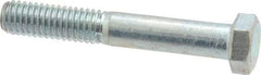 Value Collection - 3/8-16 UNC, 2-1/2" Length Under Head Hex Head Cap Screw - Partially Threaded, Grade 2 Steel, Zinc-Plated Finish, 9/16" Hex - Industrial Tool & Supply