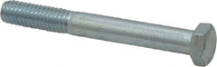 Value Collection - 3/8-16 UNC, 3" Length Under Head Hex Head Cap Screw - Partially Threaded, Grade 2 Steel, Zinc-Plated Finish, 9/16" Hex - Industrial Tool & Supply