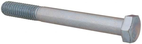 Value Collection - 3/8-16 UNC, 3-1/4" Length Under Head Hex Head Cap Screw - Partially Threaded, Grade 2 Steel, Zinc-Plated Finish, 9/16" Hex - Industrial Tool & Supply