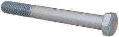 Value Collection - 3/8-16 UNC, 3-1/4" Length Under Head Hex Head Cap Screw - Partially Threaded, Grade 2 Steel, Zinc-Plated Finish, 9/16" Hex - Industrial Tool & Supply