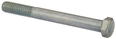 Value Collection - 3/8-16 UNC, 3-1/2" Length Under Head Hex Head Cap Screw - Partially Threaded, Grade 2 Steel, Zinc-Plated Finish, 9/16" Hex - Industrial Tool & Supply