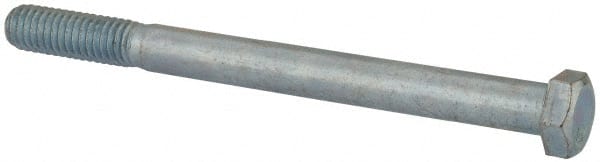 Hex Head Cap Screw: 3/8-16 x 4-1/2″, Grade 2 Steel, Zinc-Plated Partially Threaded