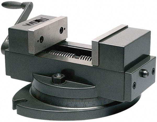 Wilton - 4" Jaw Width, 4" Max Jaw Opening, 1-1/2" Throat Depth, Manual Precision Self Centering Vise - Alloy Steel, 11-13/32" OAL x 7.9" OAW x 6-7/64" OAH - Industrial Tool & Supply