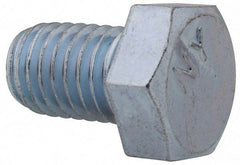 Value Collection - 1/2-13 UNC, 3/4" Length Under Head Hex Head Cap Screw - Fully Threaded, Grade 2 Steel, Zinc-Plated Finish, 3/4" Hex - Industrial Tool & Supply
