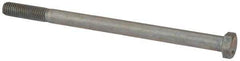 Value Collection - 1/2-13 UNC, 8" Length Under Head Hex Head Cap Screw - Partially Threaded, Grade 2 Steel, Zinc-Plated Finish, 3/4" Hex - Industrial Tool & Supply