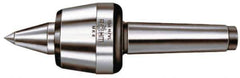 Rohm - MT6 Taper Shank, 4.134" Head Diam 5,512 Lb Capacity Live Center - 2,600 Max RPM, 3.217" Head Length, 1.9685" Point Diam, 3.071" Point Len, 5,500 Lb Max Workpc, 13.976" OAL, Long Point - Industrial Tool & Supply
