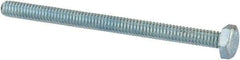 Value Collection - 1/4-20 UNC, 3-1/2" Length Under Head Hex Head Cap Screw - Fully Threaded, Grade 2 Steel, Zinc-Plated Finish, 7/16" Hex - Industrial Tool & Supply