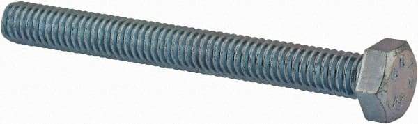 Value Collection - 5/16-18 UNC, 3" Length Under Head Hex Head Cap Screw - Fully Threaded, Grade 2 Steel, Zinc-Plated Finish, 1/2" Hex - Industrial Tool & Supply
