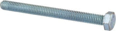 Value Collection - 5/16-18 UNC, 3-1/2" Length Under Head Hex Head Cap Screw - Fully Threaded, Grade 2 Steel, Zinc-Plated Finish, 1/2" Hex - Industrial Tool & Supply
