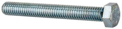 Value Collection - 3/8-16 UNC, 3" Length Under Head Hex Head Cap Screw - Fully Threaded, Grade 2 Steel, Zinc-Plated Finish, 9/16" Hex - Industrial Tool & Supply