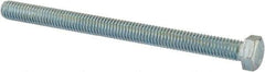 Value Collection - 3/8-16 UNC, 5" Length Under Head Hex Head Cap Screw - Fully Threaded, Grade 2 Steel, Zinc-Plated Finish, 9/16" Hex - Industrial Tool & Supply
