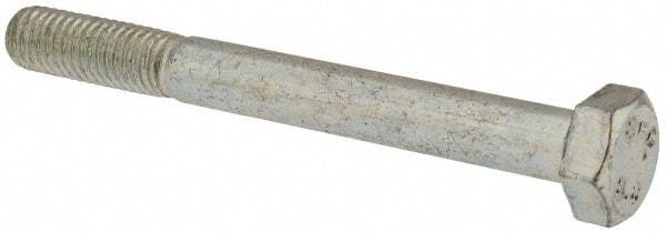 Value Collection - M8x1.25mm Metric Coarse, 75mm Length Under Head Hex Head Cap Screw - Partially Threaded, Grade 8.8 Steel, Zinc-Plated Finish, 13mm Hex - Industrial Tool & Supply