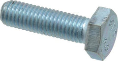 Value Collection - M10x1.50mm Metric Coarse, 35mm Length Under Head Hex Head Cap Screw - Fully Threaded, Grade 8.8 Steel, Zinc-Plated Finish, 17mm Hex - Industrial Tool & Supply