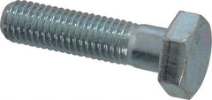 Value Collection - M10x1.50mm Metric Coarse, 40mm Length Under Head Hex Head Cap Screw - Partially Threaded, Grade 8.8 Steel, Zinc-Plated Finish, 17mm Hex - Industrial Tool & Supply