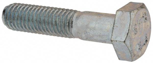 Value Collection - M10x1.50mm Metric Coarse, 45mm Length Under Head Hex Head Cap Screw - Partially Threaded, Grade 8.8 Steel, Zinc-Plated Finish, 17mm Hex - Industrial Tool & Supply