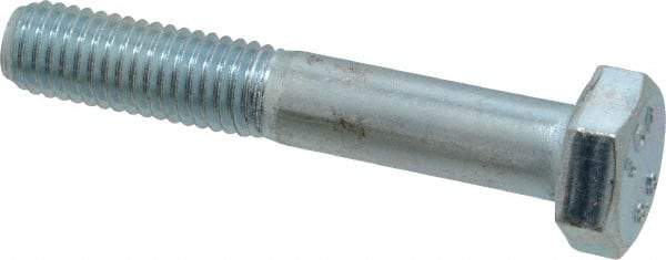 Value Collection - M10x1.50mm Metric Coarse, 60mm Length Under Head Hex Head Cap Screw - Partially Threaded, Grade 8.8 Steel, Zinc-Plated Finish, 17mm Hex - Industrial Tool & Supply
