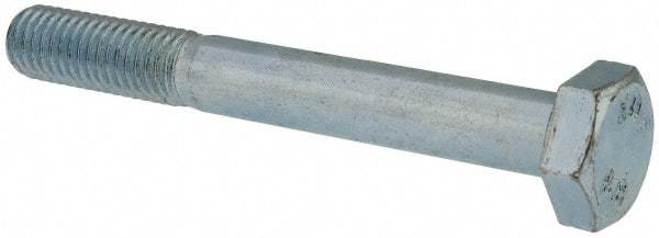 Value Collection - M10x1.50mm Metric Coarse, 80mm Length Under Head Hex Head Cap Screw - Partially Threaded, Grade 8.8 Steel, Zinc-Plated Finish, 17mm Hex - Industrial Tool & Supply