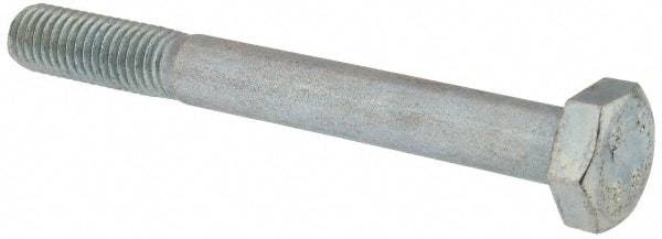 Value Collection - M10x1.50mm Metric Coarse, 90mm Length Under Head Hex Head Cap Screw - Partially Threaded, Grade 8.8 Steel, Zinc-Plated Finish, 17mm Hex - Industrial Tool & Supply