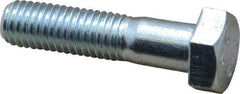 Value Collection - M12x1.75mm Metric Coarse, 50mm Length Under Head Hex Head Cap Screw - Partially Threaded, Grade 8.8 Steel, Zinc-Plated Finish, 19mm Hex - Industrial Tool & Supply