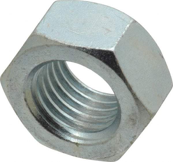 Value Collection - 1-8 UNC Grade C Hex Lock Nut with Distorted Thread - 1-1/2" Width Across Flats, 7/8" High, Cadmium Clear-Plated Finish - Industrial Tool & Supply