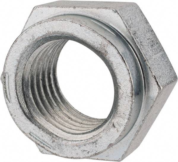 Value Collection - 1-3/8 - 6 UNC Grade C Hex Lock Nut with Distorted Thread - 2-1/16" Width Across Flats, 1-13/64" High, Cadmium Clear-Plated Finish - Industrial Tool & Supply