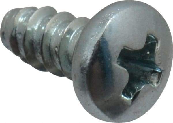 Value Collection - #4 Pan Head Phillips Sheet Metal Screw - Steel, 1/4" Length Under Head, Grade 2 - Industrial Tool & Supply