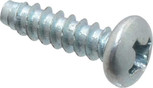 Value Collection - #6 Pan Head Phillips Sheet Metal Screw - Steel, 1/2" Length Under Head, Grade 2 - Industrial Tool & Supply