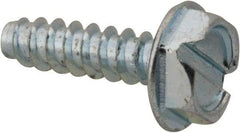 Value Collection - #6 Hex Washer Head Slotted Sheet Metal Screw - Steel, 1/2" Length Under Head, Grade 2 - Industrial Tool & Supply