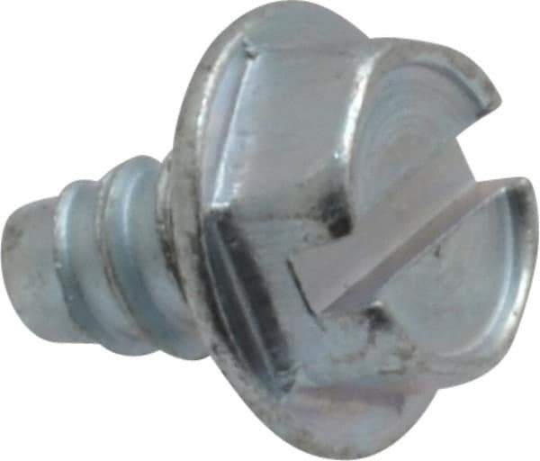 Value Collection - #8 Hex Washer Head Slotted Sheet Metal Screw - Steel, 1/4" Length Under Head, Grade 2 - Industrial Tool & Supply