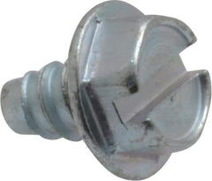 Value Collection - #8 Hex Washer Head Slotted Sheet Metal Screw - Steel, 1/4" Length Under Head, Grade 2 - Industrial Tool & Supply