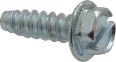 Value Collection - #8 Hex Washer Head Slotted Sheet Metal Screw - Steel, 1/2" Length Under Head, Grade 2 - Industrial Tool & Supply