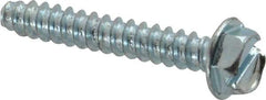 Value Collection - #8 Hex Washer Head Slotted Sheet Metal Screw - Steel, 1" Length Under Head, Grade 2 - Industrial Tool & Supply