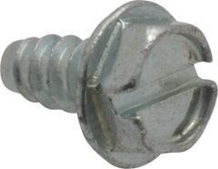 Value Collection - #10 Hex Washer Head Slotted Sheet Metal Screw - Steel, 3/8" Length Under Head, Grade 2 - Industrial Tool & Supply