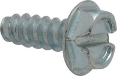 Value Collection - #10 Hex Washer Head Slotted Sheet Metal Screw - Steel, 1/2" Length Under Head, Grade 2 - Industrial Tool & Supply