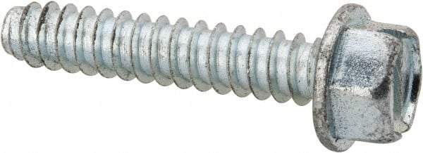 Value Collection - 1/4" Hex Washer Head Slotted Sheet Metal Screw - Steel, 1-1/4" Length Under Head, Grade 2 - Industrial Tool & Supply