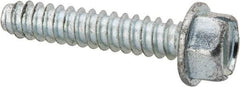 Value Collection - 1/4" Hex Washer Head Slotted Sheet Metal Screw - Steel, 1-1/4" Length Under Head, Grade 2 - Industrial Tool & Supply