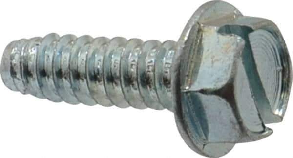 Value Collection - 5/16" Hex Washer Head Slotted Sheet Metal Screw - Steel, 1" Length Under Head, Grade 2 - Industrial Tool & Supply