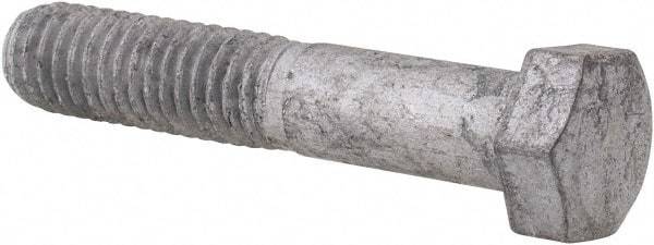 Value Collection - 3/8-16 Thread, 2" Length Under Head, Steel Hex Head Bolt - Hot Dipped Galvanized Coated, UNC Thread, ASTM A307, Grade 2 - Industrial Tool & Supply