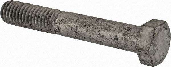 Value Collection - 3/8-16 Thread, 2-1/2" Length Under Head, Steel Hex Head Bolt - Hot Dipped Galvanized Coated, 9/16" Hex, UNC Thread, ANSI/ASME B18.2.2 & ASME B18.2.1, Grade 2 - Industrial Tool & Supply