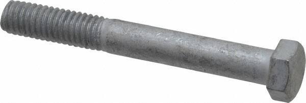 Value Collection - 3/8-16 Thread, 3" Length Under Head, Steel Hex Head Bolt - Hot Dipped Galvanized Coated, 9/16" Hex, UNC Thread, ANSI/ASME B18.2.2 & ASME B18.2.1, Grade 2 - Industrial Tool & Supply