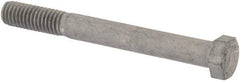 Value Collection - 3/8-16 Thread, 3-1/2" Length Under Head, Steel Hex Head Bolt - Hot Dipped Galvanized Coated, 9/16" Hex, UNC Thread, ANSI/ASME B18.2.2 & ASME B18.2.1, Grade 2 - Industrial Tool & Supply