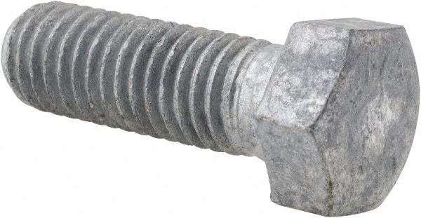 Value Collection - 1/2-13 Thread, 1-1/2" Length Under Head, Steel Hex Head Bolt - Hot Dipped Galvanized Coated, 3/4" Hex, UNC Thread, ANSI/ASME B18.2.2 & ASME B18.2.1, Grade 2 - Industrial Tool & Supply