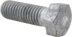 Value Collection - 1/2-13 Thread, 1-1/2" Length Under Head, Steel Hex Head Bolt - Hot Dipped Galvanized Coated, 3/4" Hex, UNC Thread, ANSI/ASME B18.2.2 & ASME B18.2.1, Grade 2 - Industrial Tool & Supply