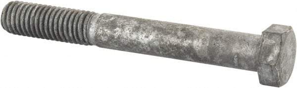 Value Collection - 1/2-13 Thread, 4" Length Under Head, Steel Hex Head Bolt - Hot Dipped Galvanized Coated, 3/4" Hex, UNC Thread, ANSI/ASME B18.2.2 & ASME B18.2.1, Grade 2 - Industrial Tool & Supply