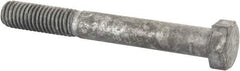 Value Collection - 1/2-13 Thread, 4" Length Under Head, Steel Hex Head Bolt - Hot Dipped Galvanized Coated, 3/4" Hex, UNC Thread, ANSI/ASME B18.2.2 & ASME B18.2.1, Grade 2 - Industrial Tool & Supply