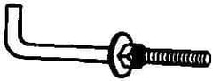 Value Collection - 7/8-9, 10" OAL Bent Anchor Bolt - Grade 2 Steel - Industrial Tool & Supply