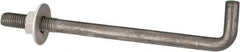 Value Collection - 1/2-13, 8" OAL Bent Anchor Bolt - Grade 2 Steel - Industrial Tool & Supply